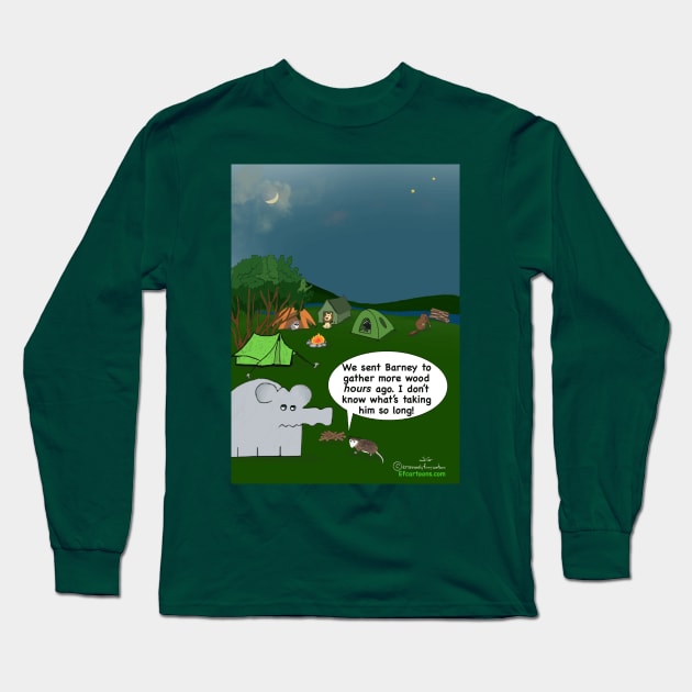 Enormously Funny Cartoons Camping Issues Long Sleeve T-Shirt by Enormously Funny Cartoons
